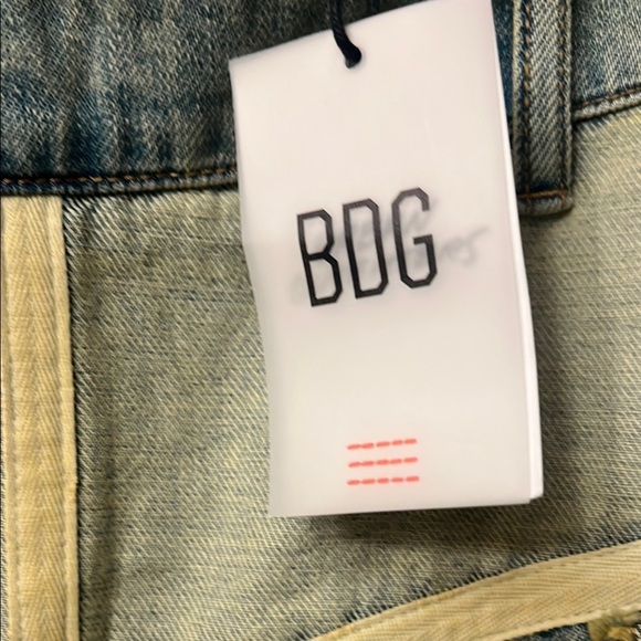 BDG Asymmetrical Blue Green Midi Pencil Skirt 312 - Picture 3 of 13